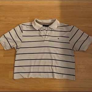 White cropped Tommy Hilfiger shirt